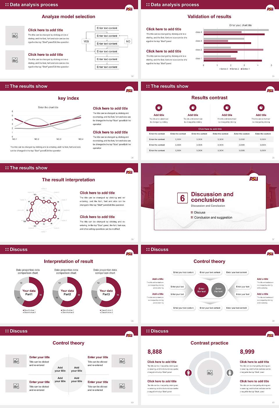 Arizona State University Graduation Thesis Defense PPT Template16:9 ratio PPT effect preview image5