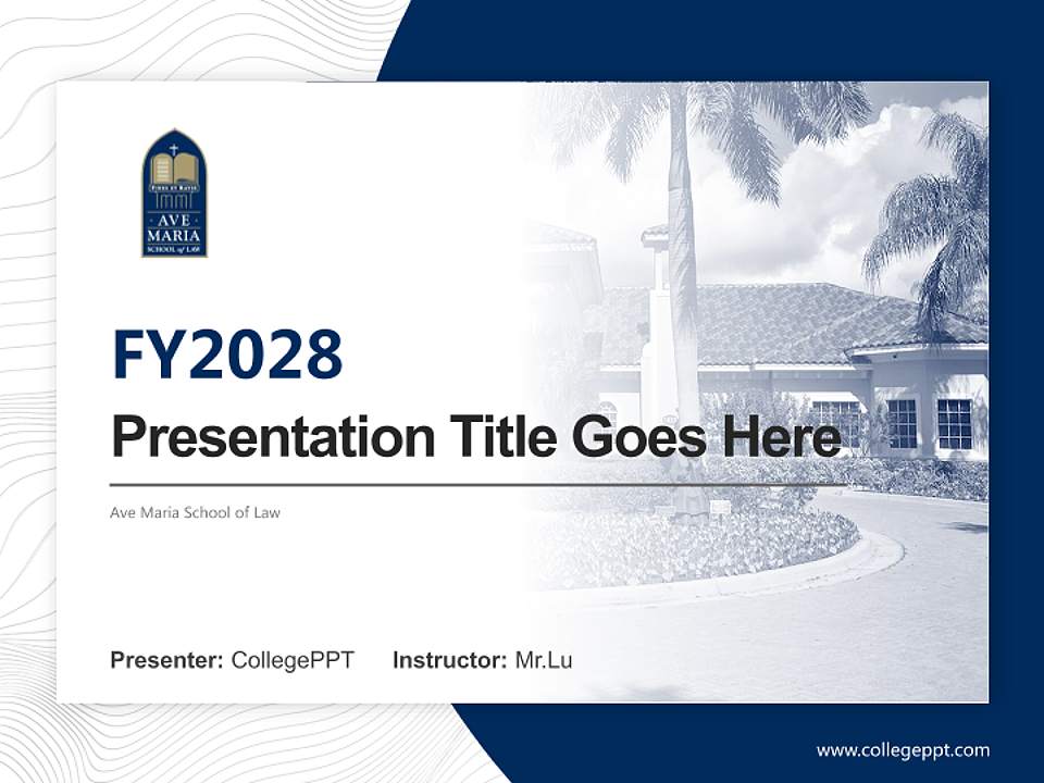 Ave Maria School of Law Academic Presentation/Research Findings Report PPT Template4:3 ratio PPT effect preview image5