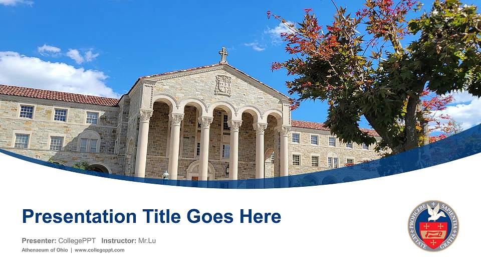 Athenaeum of Ohio Course/Courseware Creation PPT Template16:9 ratio PPT effect preview image
