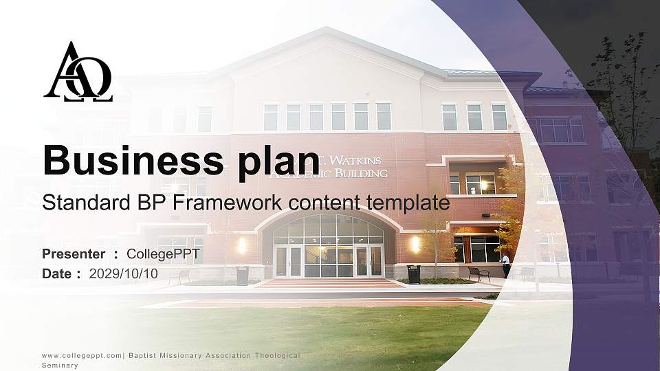 Baptist Missionary Association Theological Seminary Competition/Entrepreneurship Contest PPT Template16:9 ratio PPT effect preview image