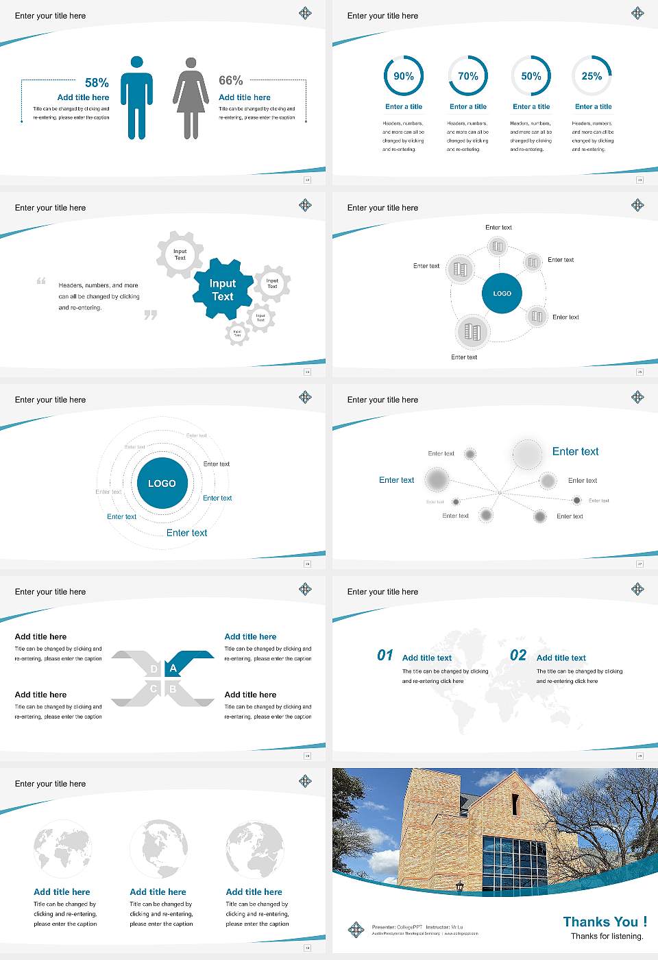 Austin Presbyterian Theological Seminary Course/Courseware Creation PPT Template16:9 ratio PPT effect preview image4