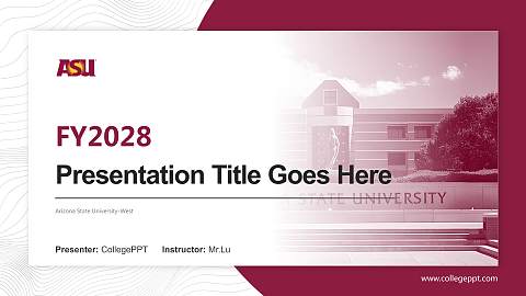 Arizona State University-West Academic Presentation/Research Findings Report PPT Template