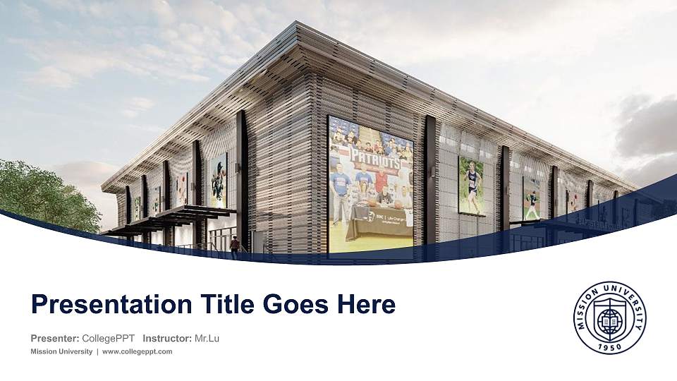 Mission University Course/Courseware Creation PPT Template16:9 ratio PPT effect preview image