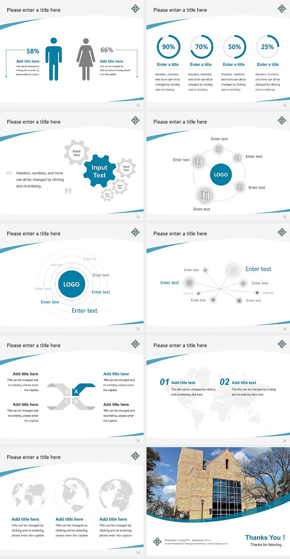 Austin Presbyterian Theological Seminary Course/Courseware Creation PPT Template4:3 ratio PPT effect preview image4