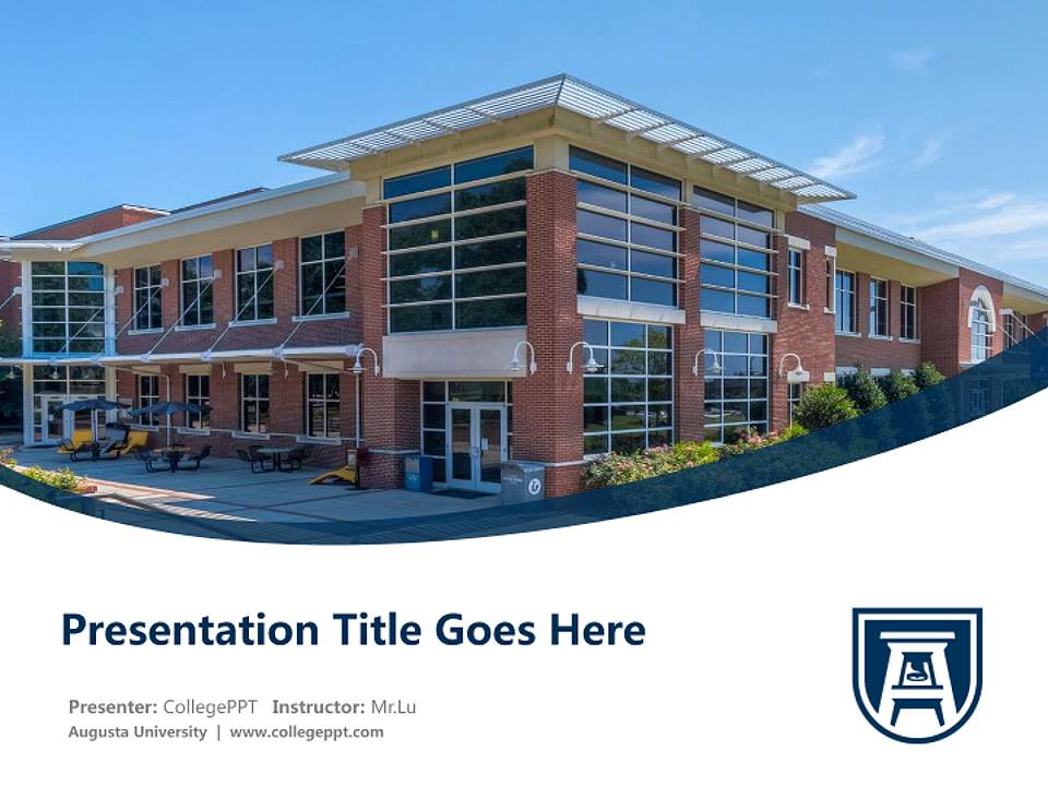 Augusta University Course/Courseware Creation PPT Template4:3 ratio PPT effect preview image5