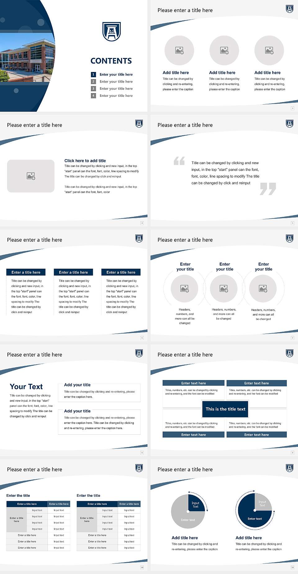 Augusta University Course/Courseware Creation PPT Template4:3 ratio PPT effect preview image2