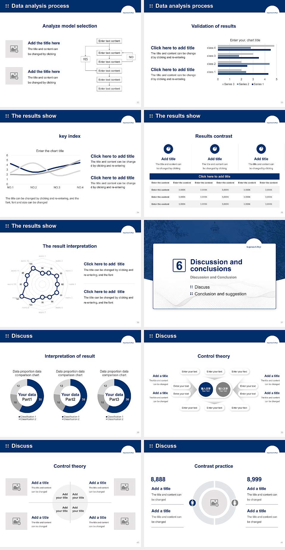 Augustana College Graduation Thesis Defense PPT Template4:3 ratio PPT effect preview image5
