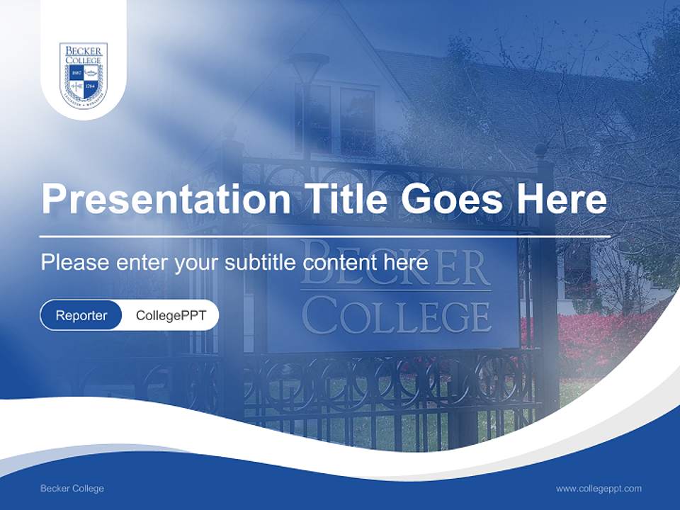 Becker College Lecture Sharing and Networking Event PPT Template4:3 ratio PPT effect preview image4