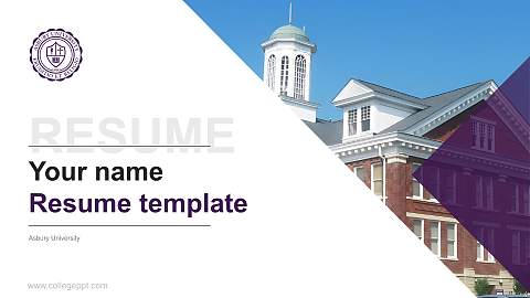 Asbury University Resume PPT Template