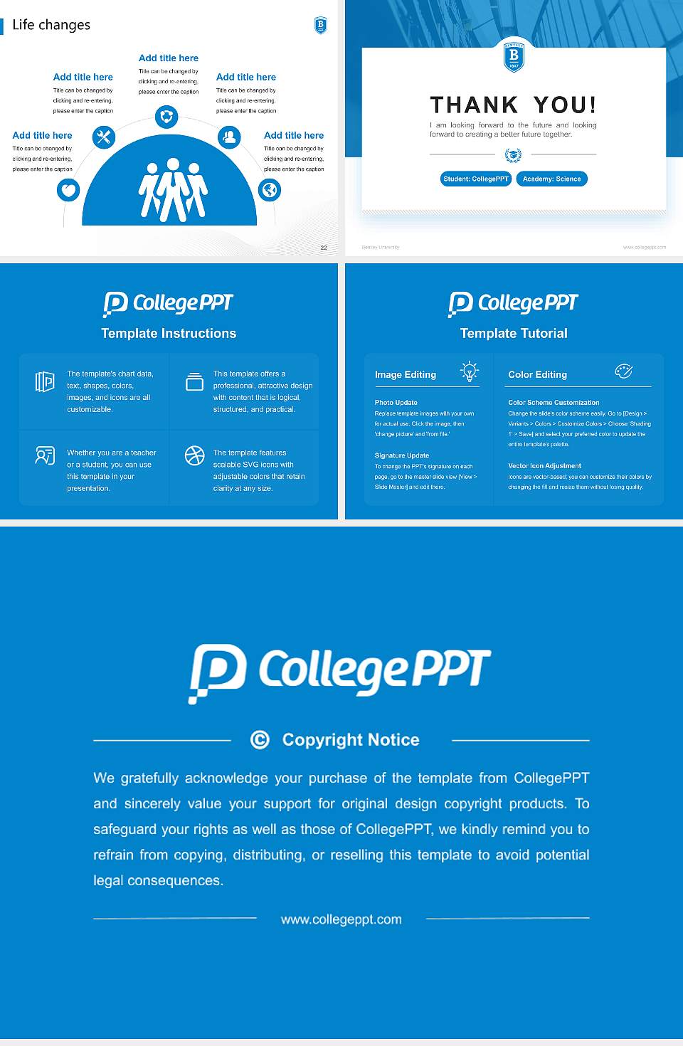 Bentley University National Scholarship Defense PPT Template4:3 ratio PPT effect preview image4