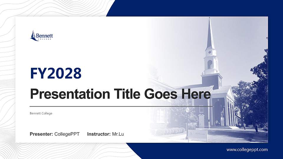 Bennett College Academic Presentation/Research Findings Report PPT Template16:9 ratio PPT effect preview image