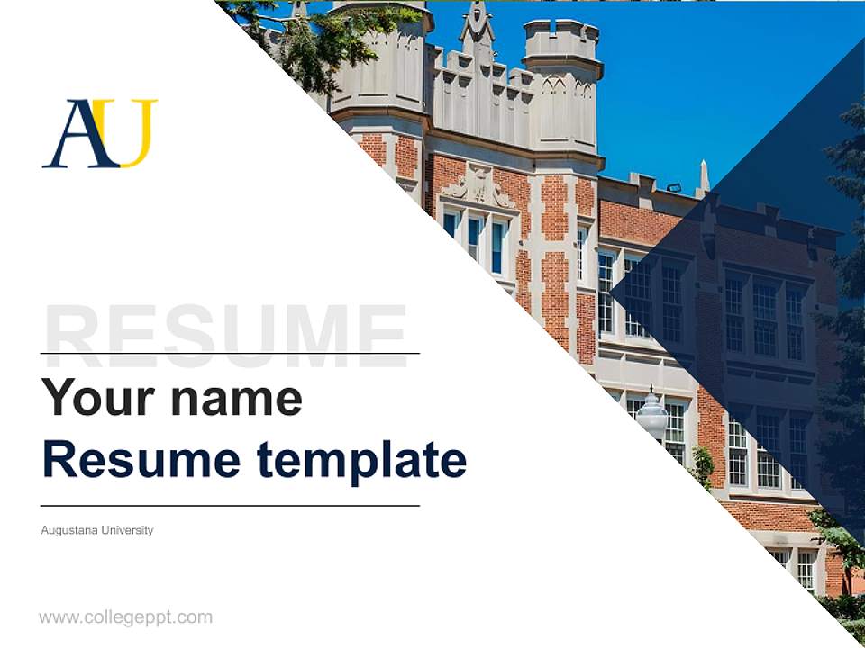 Augustana University Resume PPT Template4:3 ratio PPT effect preview image5