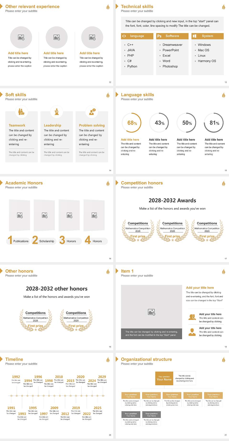 Beacon College Resume PPT Template4:3 ratio PPT effect preview image3