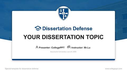 Assumption University Graduation Thesis Defense PPT Template