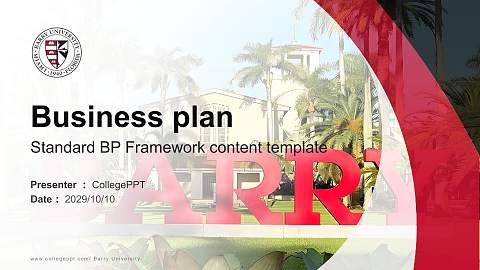 Barry University Competition/Entrepreneurship Contest PPT Template