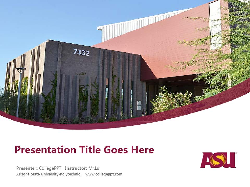 Arizona State University-Polytechnic Course/Courseware Creation PPT Template4:3 ratio PPT effect preview image5
