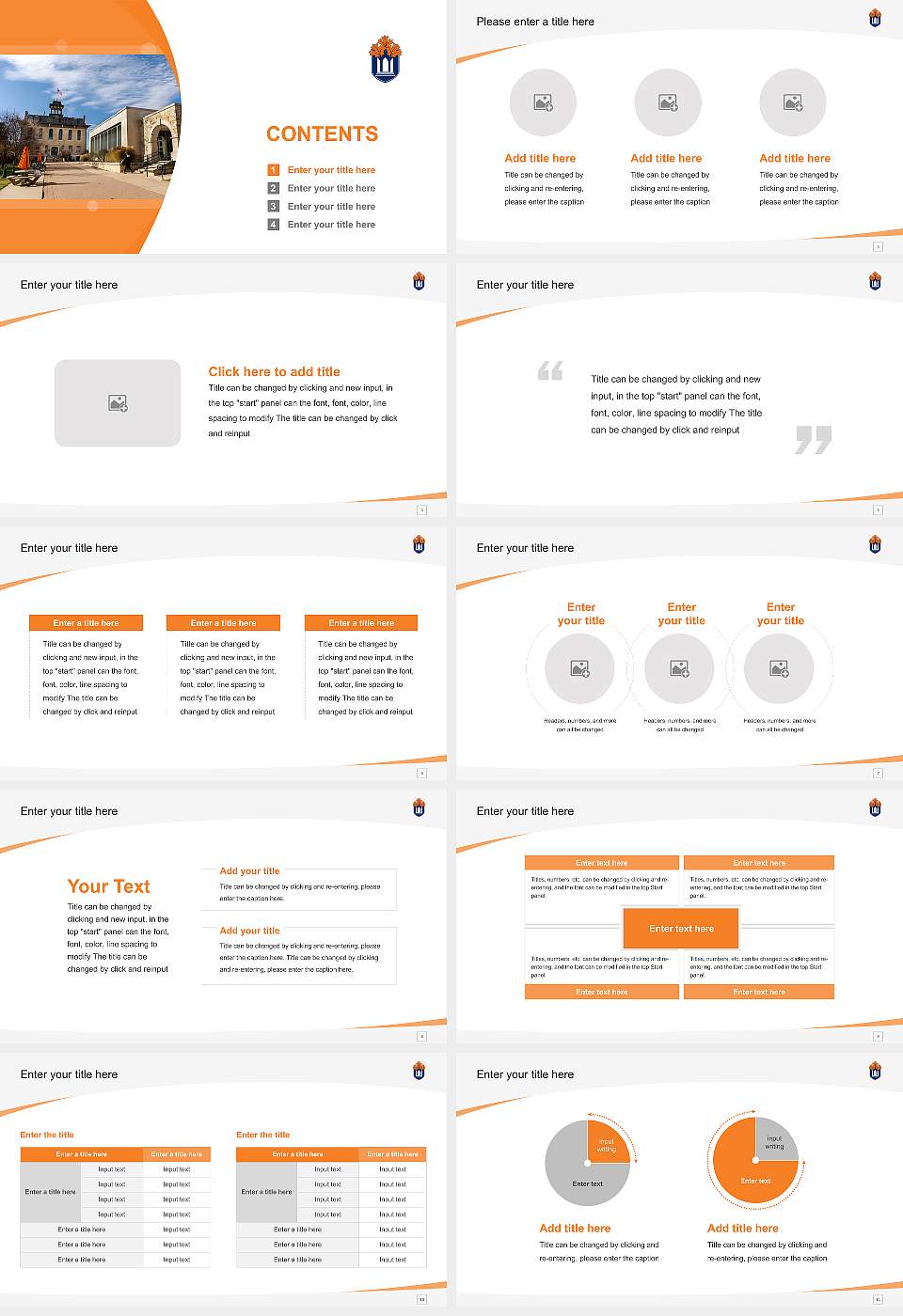 Baker University Course/Courseware Creation PPT Template16:9 ratio PPT effect preview image2