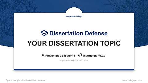 Augustana College Graduation Thesis Defense PPT Template