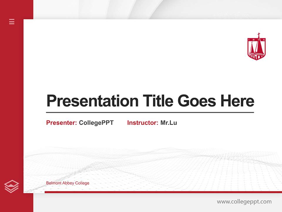 Belmont Abbey College Thesis Proposal/Graduation Defense PPT Template4:3 ratio PPT effect preview image5