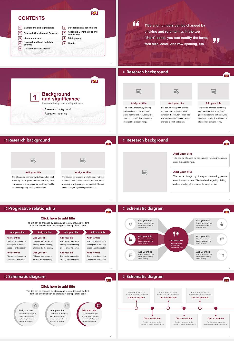 Arizona State University-Downtown Phoenix Graduation Thesis Defense PPT Template16:9 ratio PPT effect preview image2