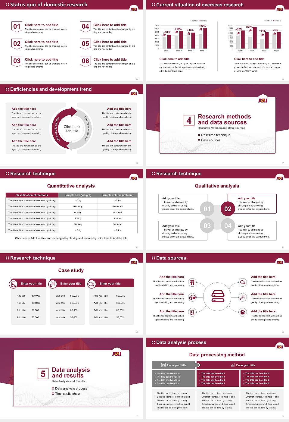 Arizona State University-Downtown Phoenix Graduation Thesis Defense PPT Template16:9 ratio PPT effect preview image4