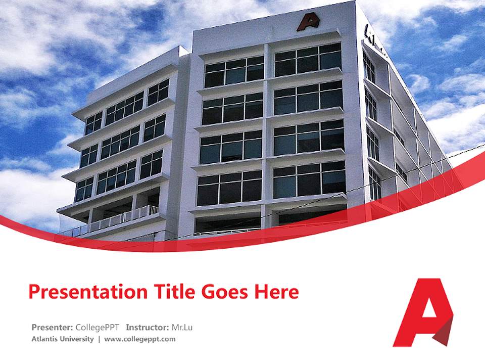 Atlantis University Course/Courseware Creation PPT Template4:3 ratio PPT effect preview image5