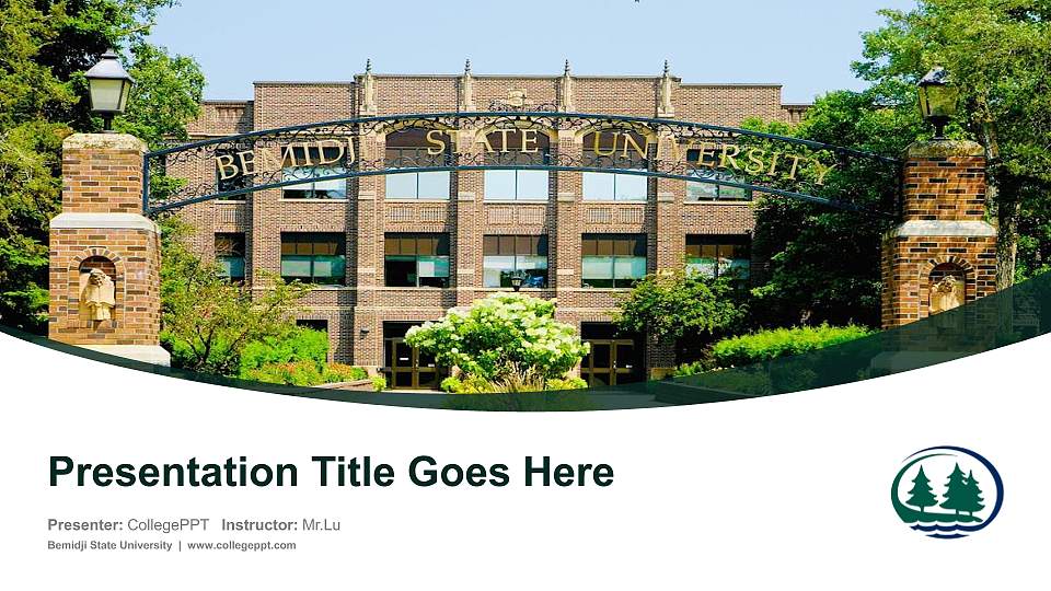 Bemidji State University Course/Courseware Creation PPT Template16:9 ratio PPT effect preview image