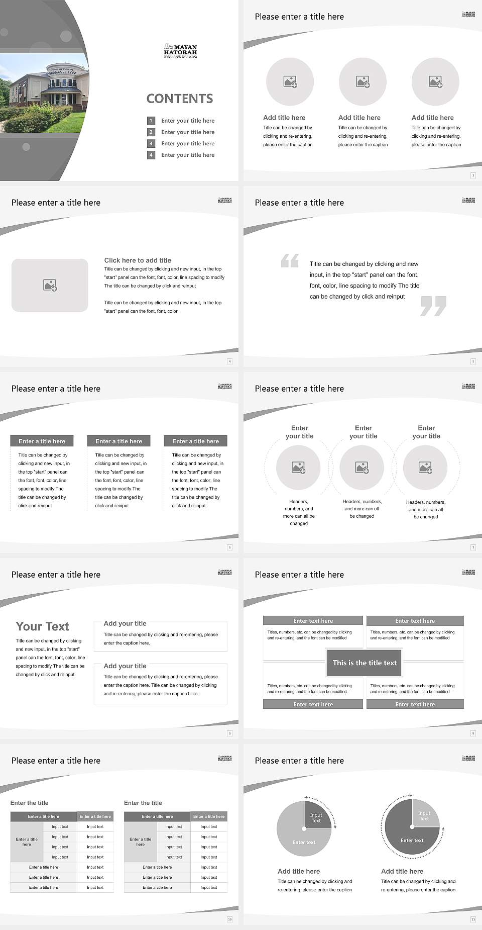 Bais Medrash Mayan Hatorah Course/Courseware Creation PPT Template4:3 ratio PPT effect preview image2