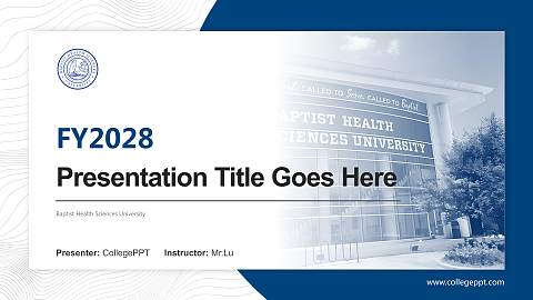 Baptist Health Sciences University Academic Presentation/Research Findings Report PPT Template