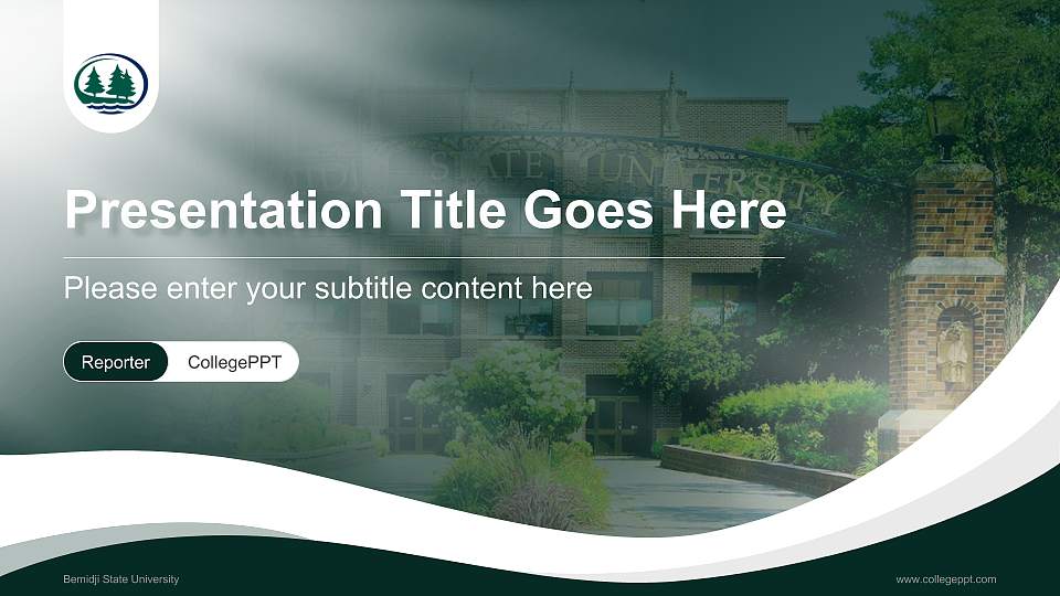 Bemidji State University Lecture Sharing and Networking Event PPT Template16:9 ratio PPT effect preview image