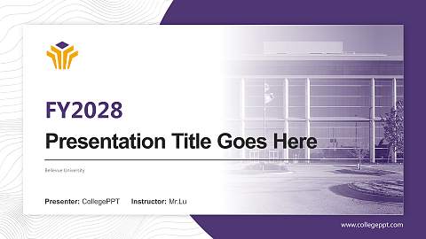 Bellevue University Academic Presentation/Research Findings Report PPT Template