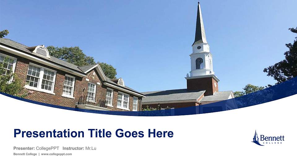 Bennett College Course/Courseware Creation PPT Template16:9 ratio PPT effect preview image