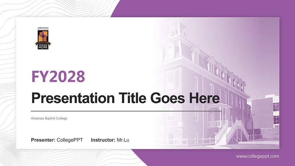 Arkansas Baptist College Academic Presentation/Research Findings Report PPT Template16:9 ratio PPT effect preview image