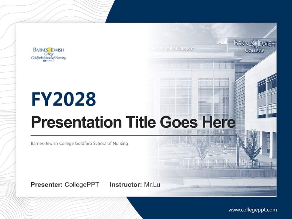 Barnes-Jewish College Goldfarb School of Nursing Academic Presentation/Research Findings Report PPT Template4:3 ratio PPT effect preview image5