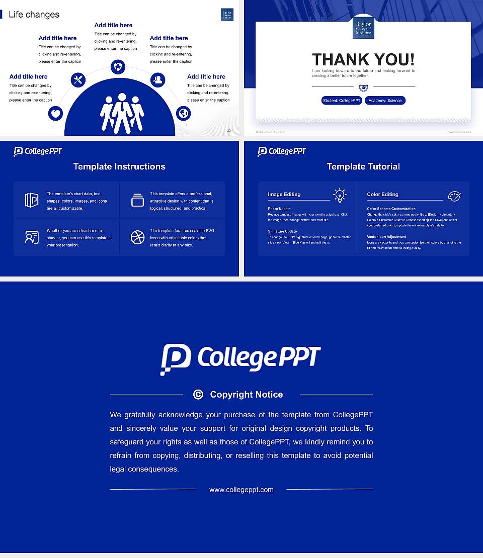 Baylor College of Medicine National Scholarship Defense PPT Template16:9 ratio PPT effect preview image4