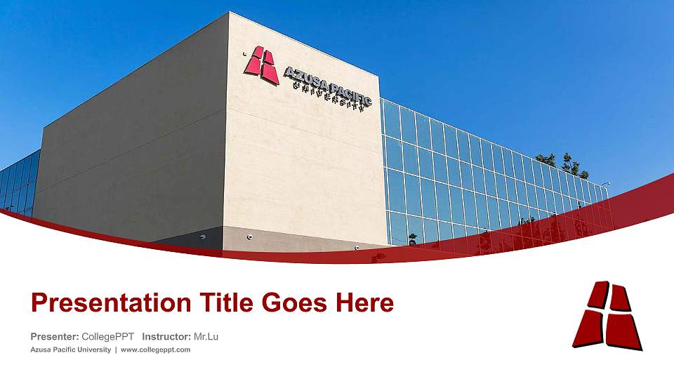 Azusa Pacific University Course/Courseware Creation PPT Template16:9 ratio PPT effect preview image