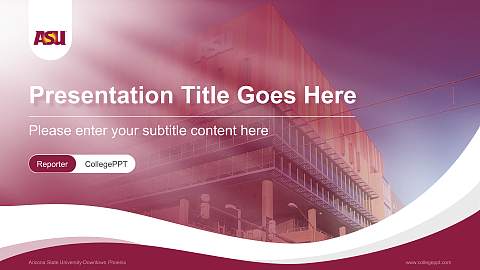 Arizona State University-Downtown Phoenix Lecture Sharing and Networking Event PPT Template