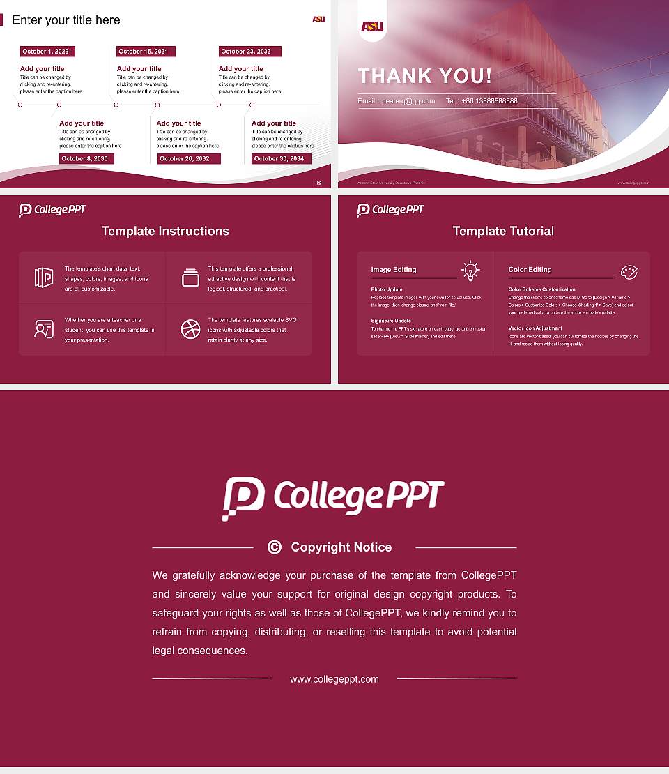Arizona State University-Downtown Phoenix Lecture Sharing and Networking Event PPT Template16:9 ratio PPT effect preview image4