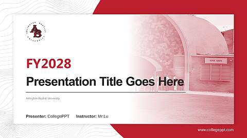 Arlington Baptist University Academic Presentation/Research Findings Report PPT Template
