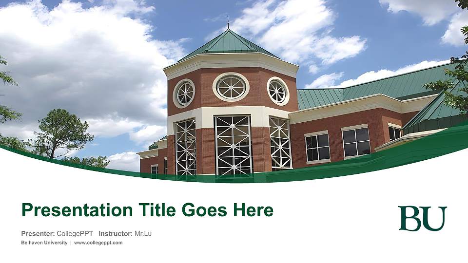 Belhaven University Course/Courseware Creation PPT Template16:9 ratio PPT effect preview image