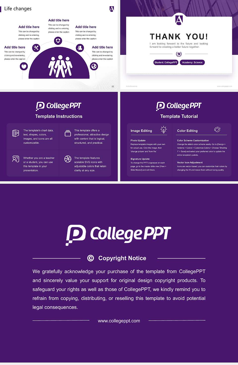 Avila University National Scholarship Defense PPT Template4:3 ratio PPT effect preview image4