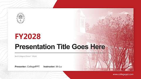 Bard College at Simon’S Rock Academic Presentation/Research Findings Report PPT Template