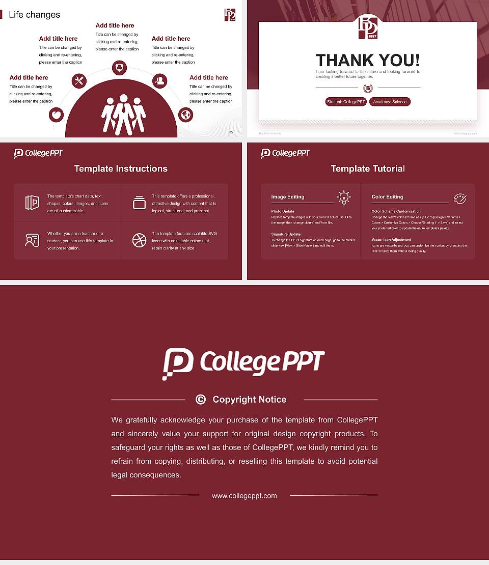 Bay Path University National Scholarship Defense PPT Template16:9 ratio PPT effect preview image4