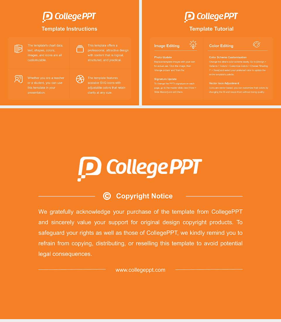 Baker University Course/Courseware Creation PPT Template4:3 ratio PPT effect preview image5