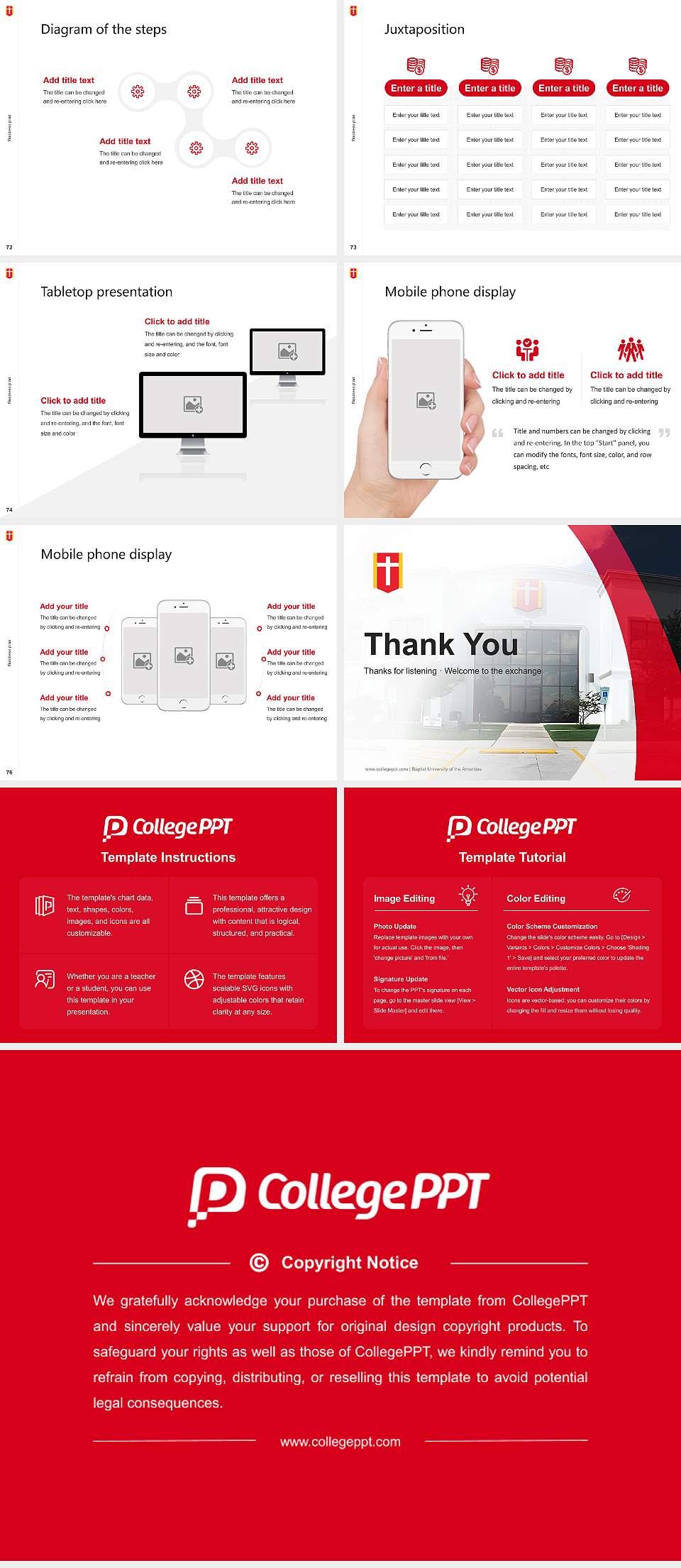 Baptist University of the Americas Competition/Entrepreneurship Contest PPT Template4:3 ratio PPT effect preview image9