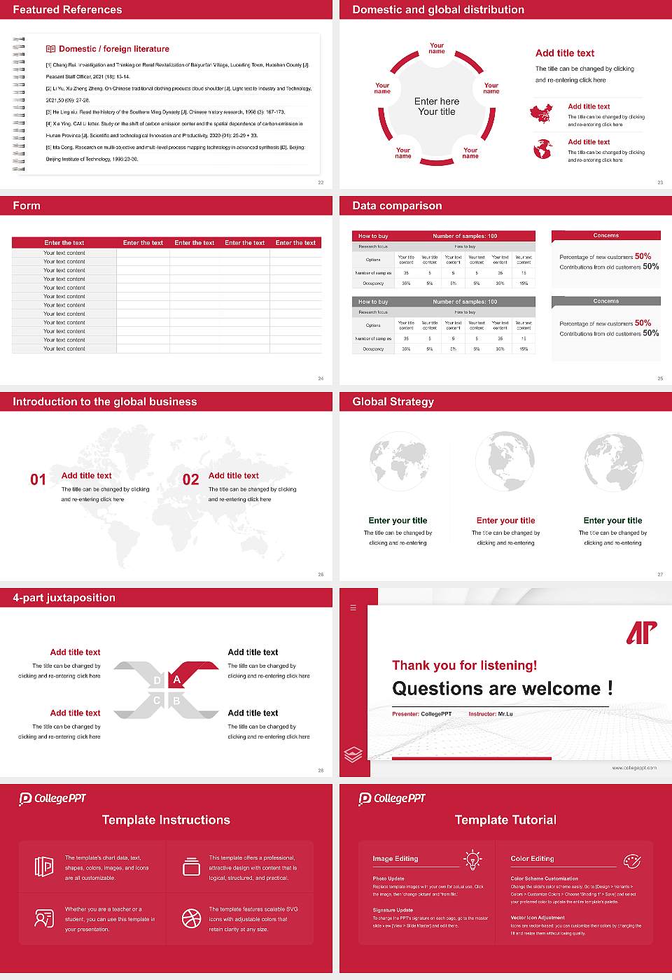 Austin Peay State University Thesis Proposal/Graduation Defense PPT Template16:9 ratio PPT effect preview image4