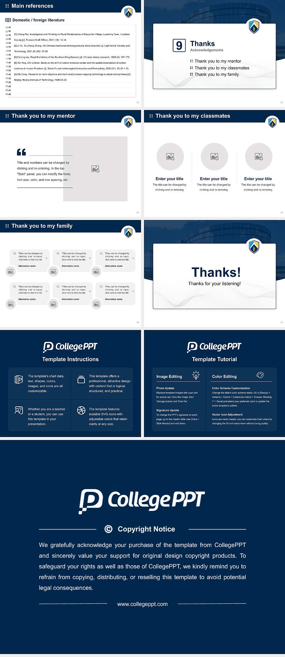 Arizona College-Dallas Graduation Thesis Defense PPT Template4:3 ratio PPT effect preview image7