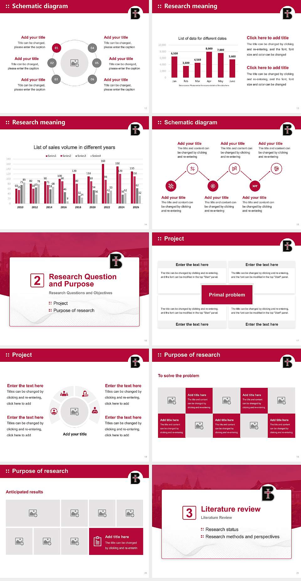 Benedictine College Graduation Thesis Defense PPT Template4:3 ratio PPT effect preview image3