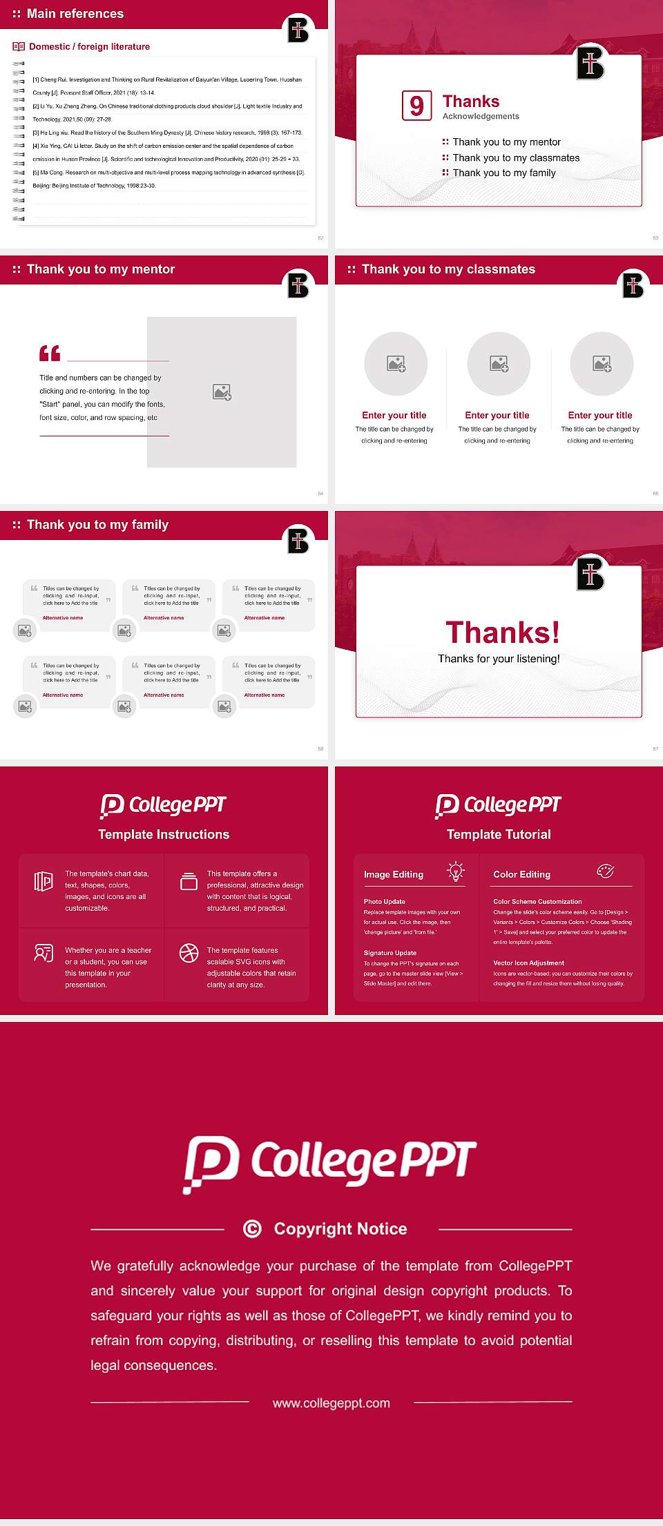 Benedictine College Graduation Thesis Defense PPT Template4:3 ratio PPT effect preview image7