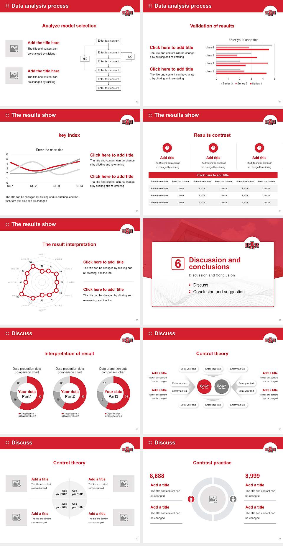Arkansas State University Graduation Thesis Defense PPT Template4:3 ratio PPT effect preview image5